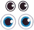 Bügelmotiv Augen einzeln (2 Paar)