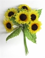 Sonnenblume mit Blatt Bund à 6