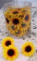 Sonnenblumenblüte 40mm Box à 30 Stück gelb