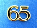Goldzahlen 16mm 65