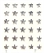 Kunst-Diamant-Sticker Sterne 11mm silber