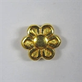 Metall-Perle Blume 7mm gold