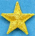 Bügelmotiv 2.5cm Stern Gold