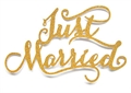 Just Married 14.5x9cm 3Stk gold