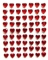 Kunst-Diamant-Sticker Herzen 8mm rot