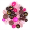 Glasschliffperlen 100g 10-16mm pink Töne