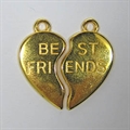 Anhänger Herzhälfte Best Friends gold