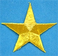 Bügelmotiv 6cm Stern Gold