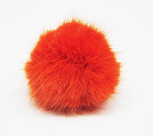Kunstfell-Pompon 10cm orange