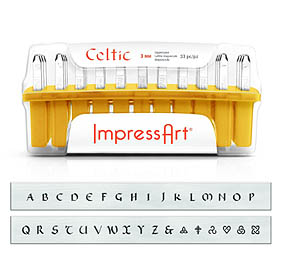 Präge-Alphabet 3mm Celtic Grossbuchstaben