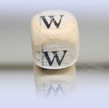 Buchstaben-Holzwürfel 10mm W