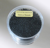 Delica Beads 2mm 7g schwarz matt